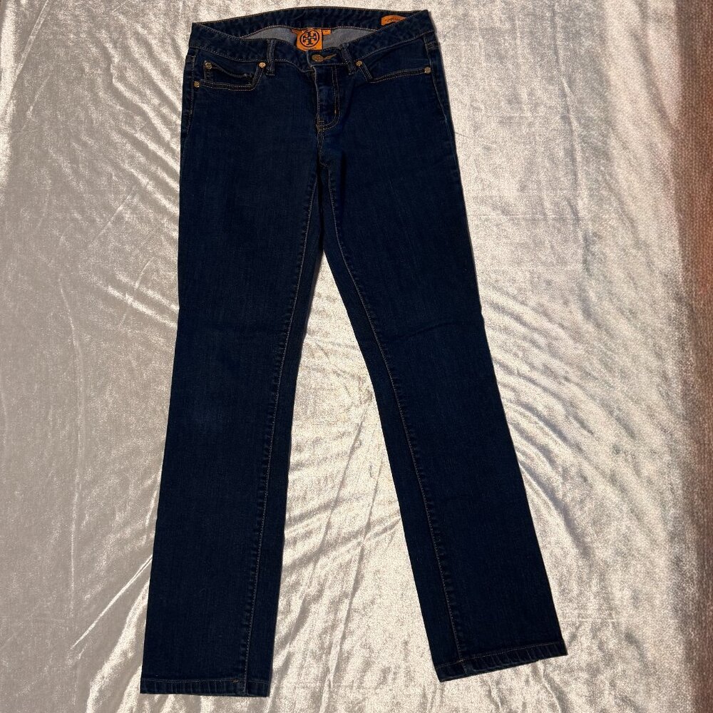 Tory Burch Womens Super Skinny Jeans Size 27 Dark Wash Stretch Denim